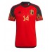 Camiseta Bélgica Dries Mertens #14 Primera Equipación Mundial 2022 manga corta